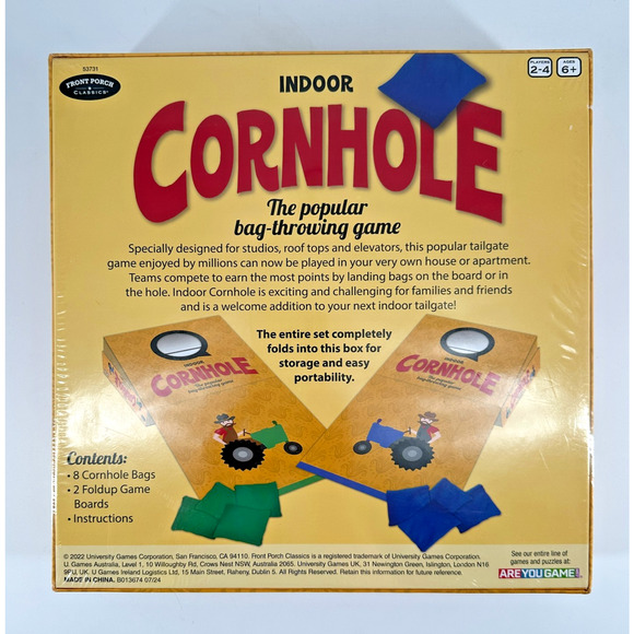 Indoor Cornhole Game Complete Set in Original Box Unopened Sealed Box Family Fun - Picture 2 of 2